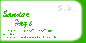 sandor hazi business card